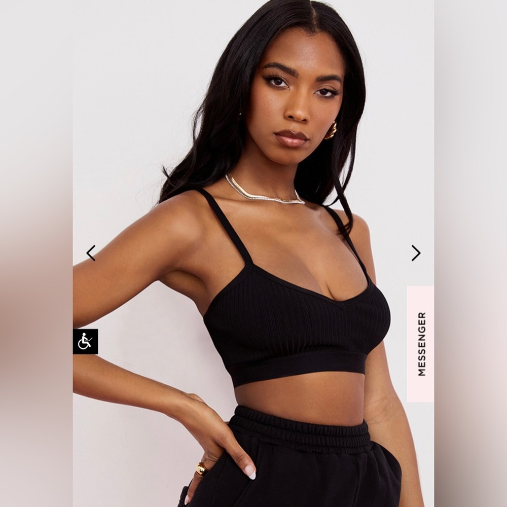 House of CB EVIE BLACK BANDAGE BRALETTE
